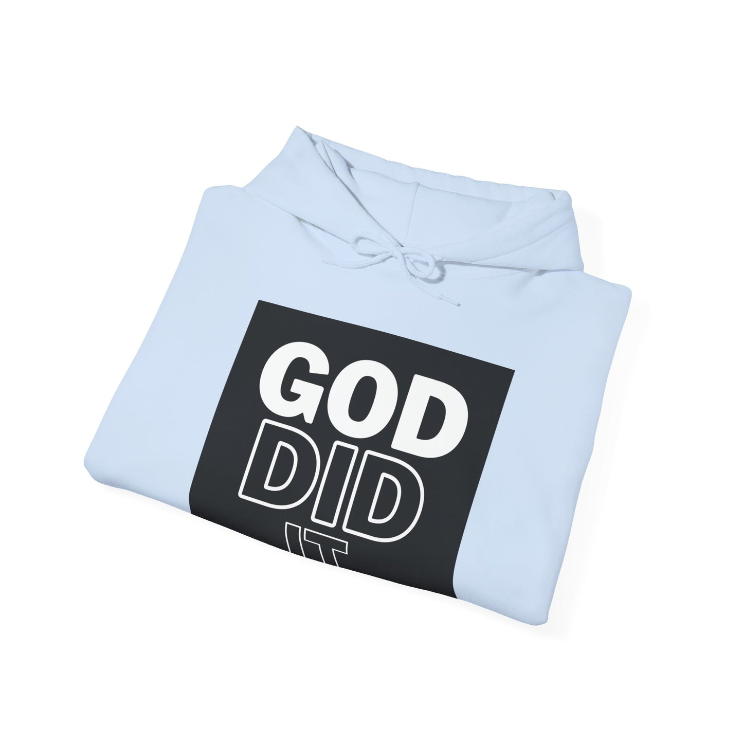 "GOD DID IT" Box Print Hoodie