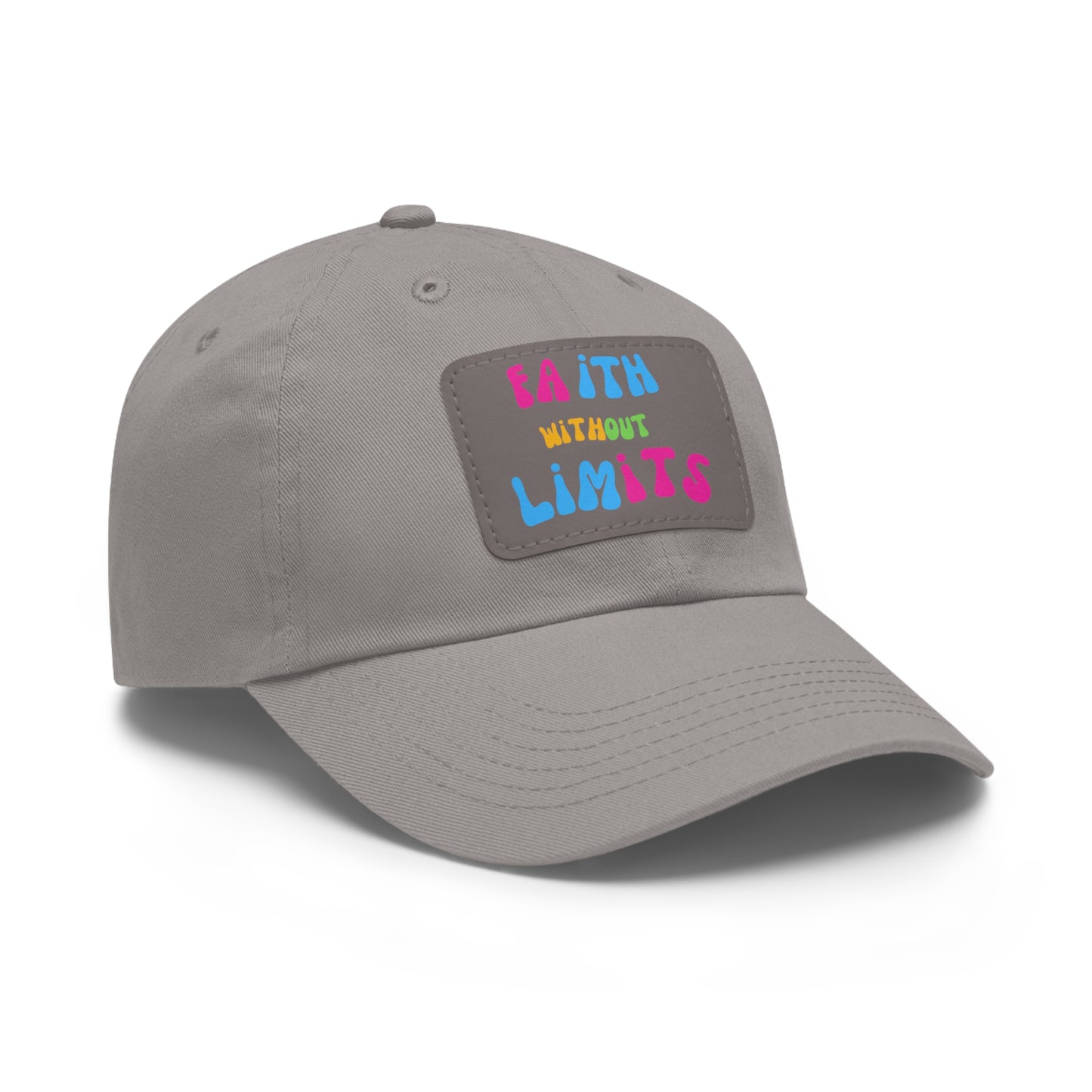 "WITHOUT LIMITS" Dad Hat with Leather Patch (Rectangle)