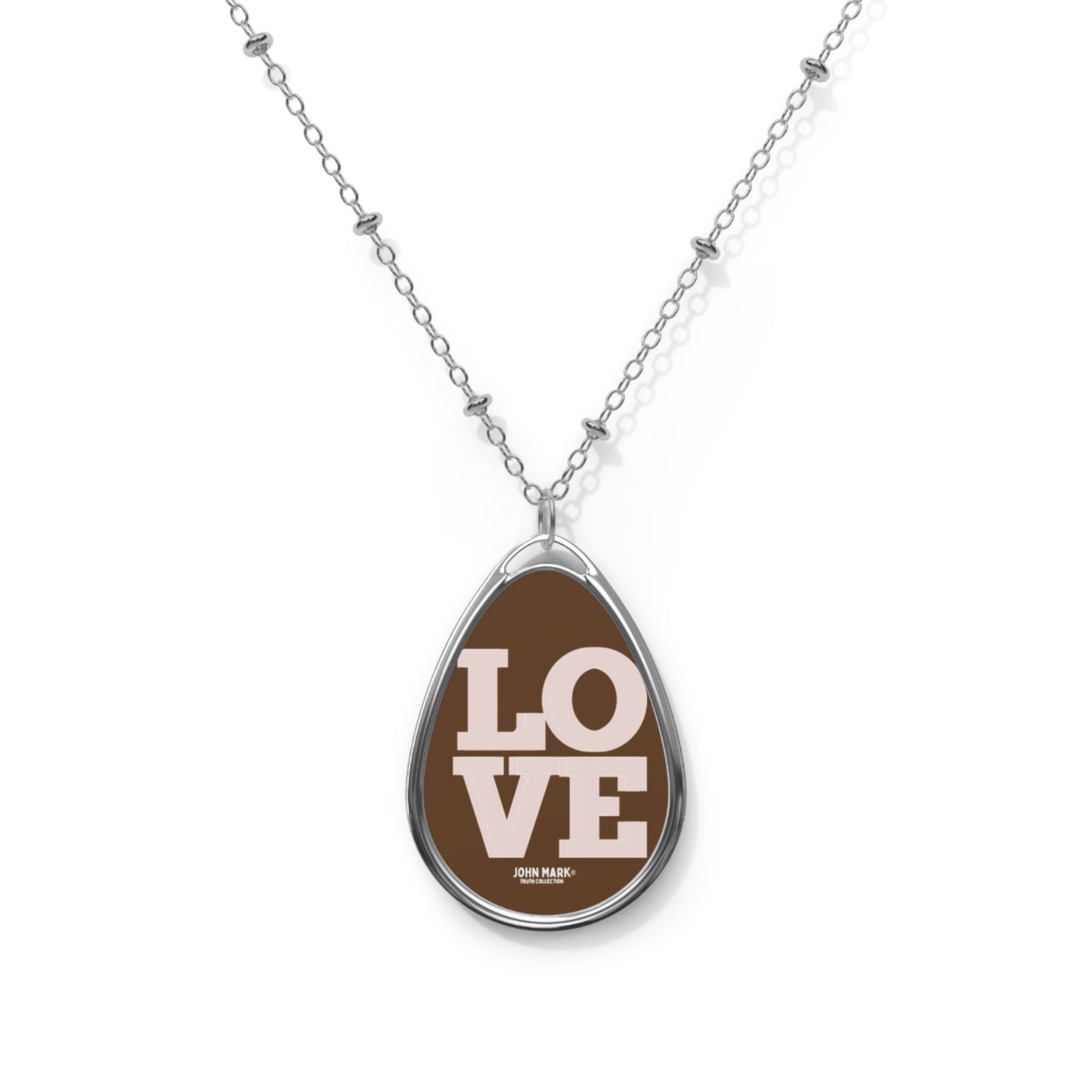 "LOVE" Oval Necklace