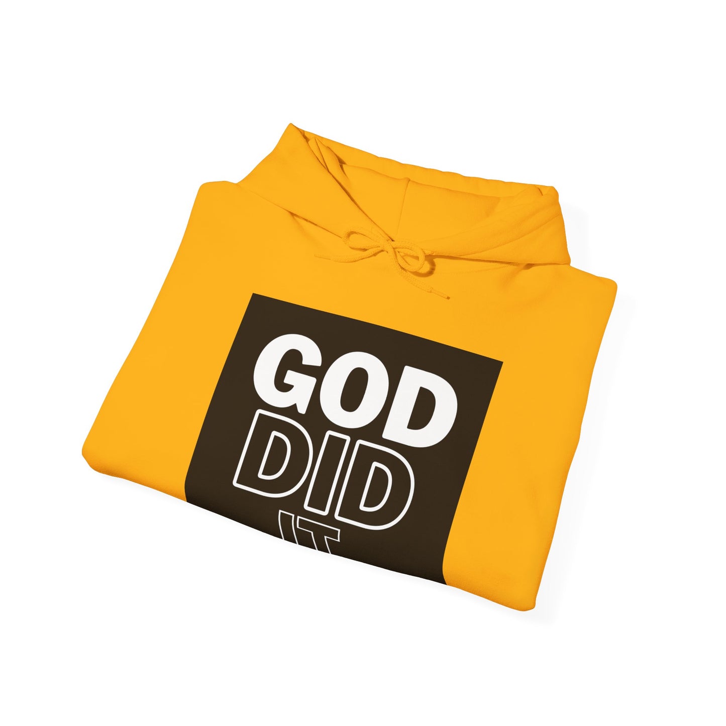 "GOD DID IT" Box Print Hoodie