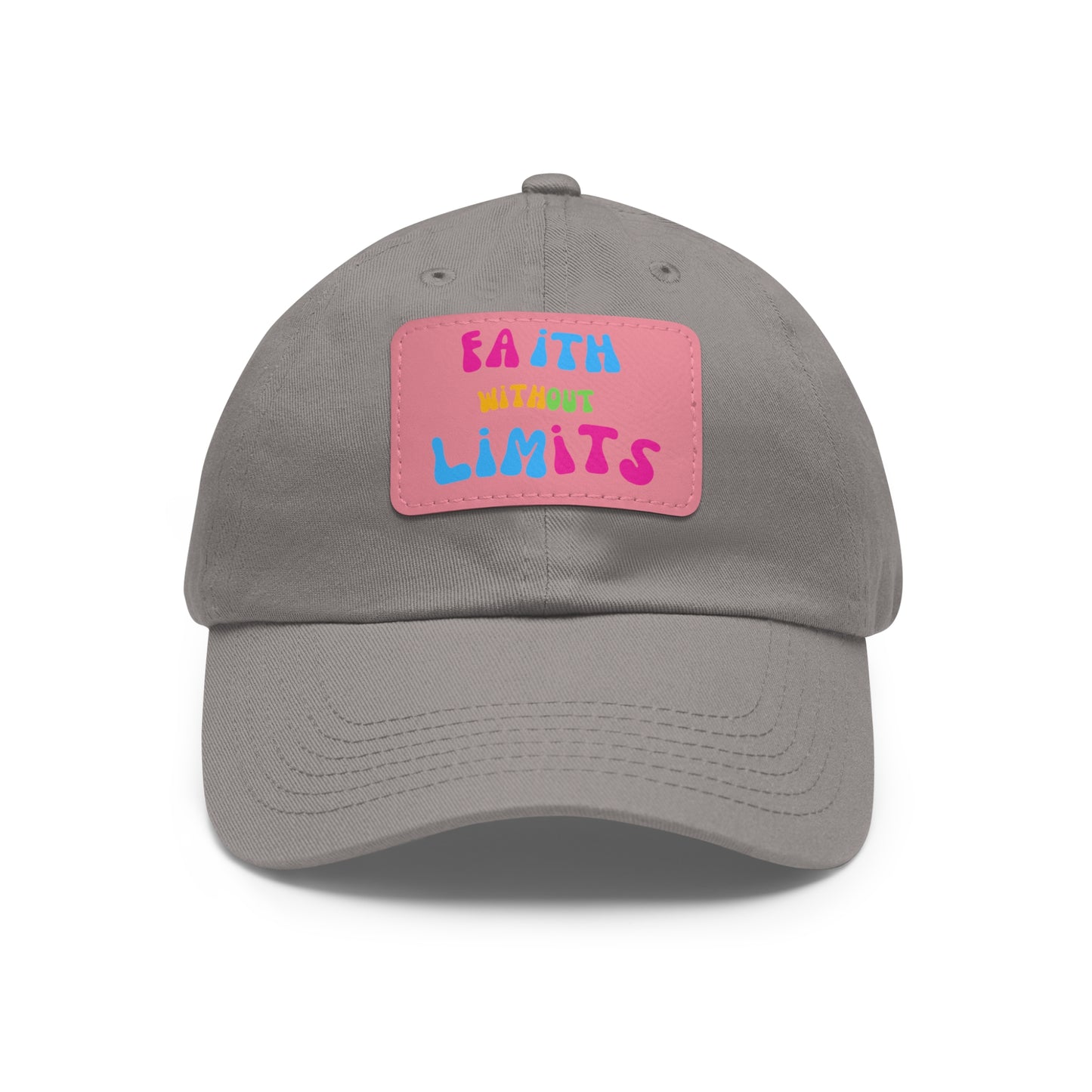 "WITHOUT LIMITS" Dad Hat with Leather Patch (Rectangle)