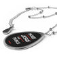 "MORE JESUS MORE PEACE" Oval Necklace