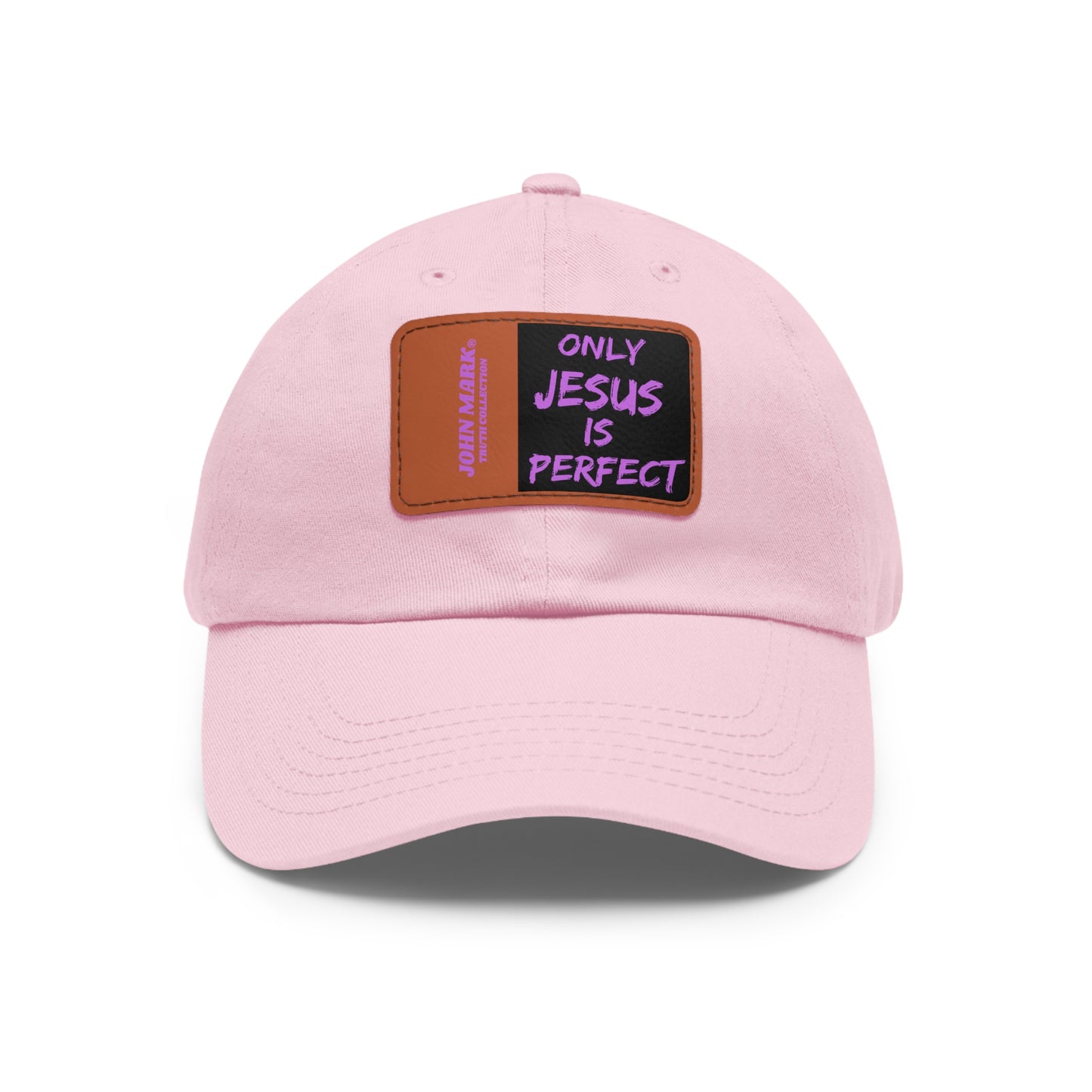 "ONLY JESUS" Dad Hat with Leather Patch (Rectangle)