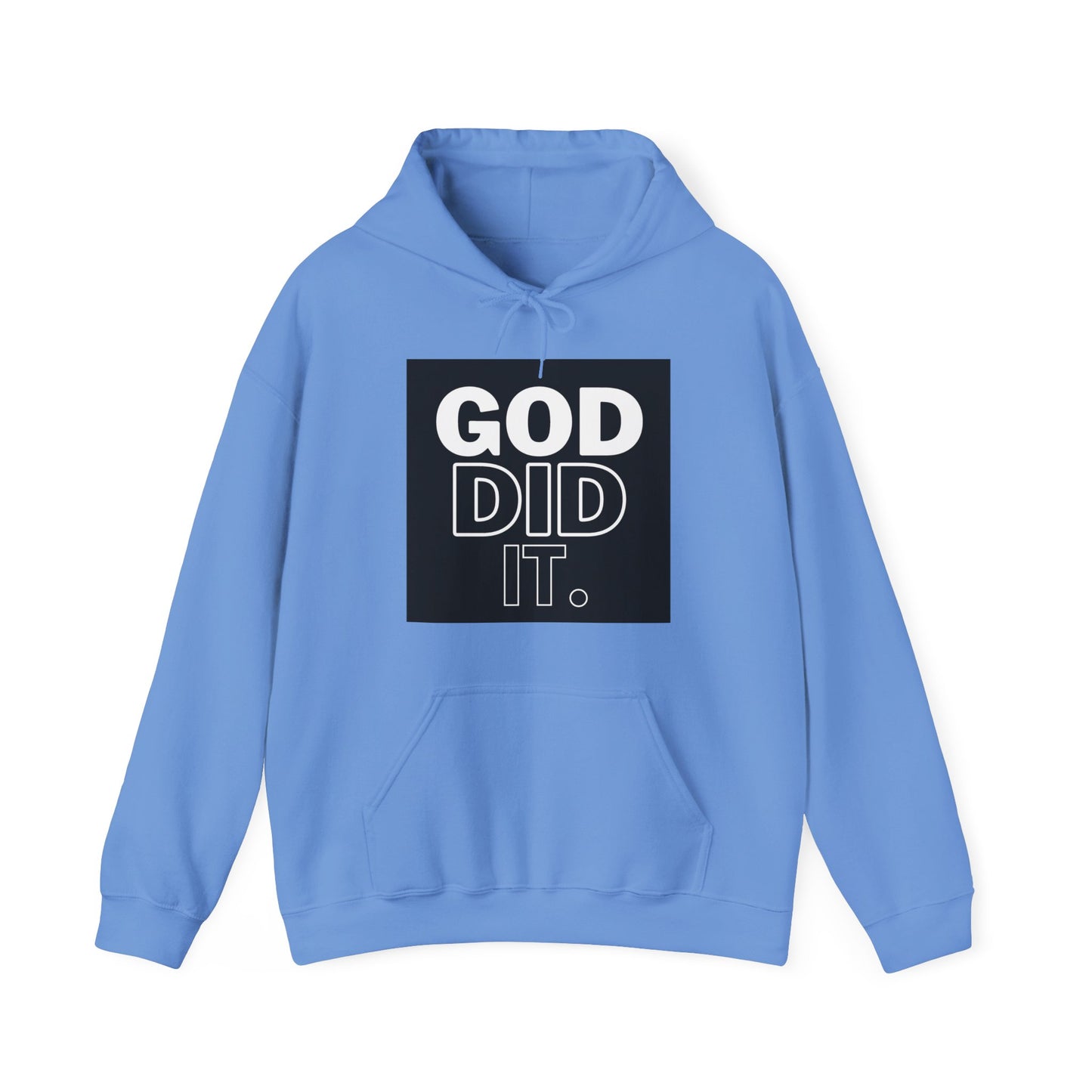 "GOD DID IT" Box Print Hoodie