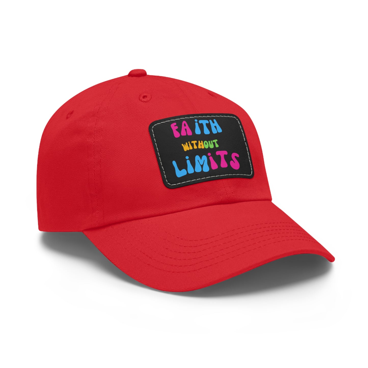 "WITHOUT LIMITS" Dad Hat with Leather Patch (Rectangle)