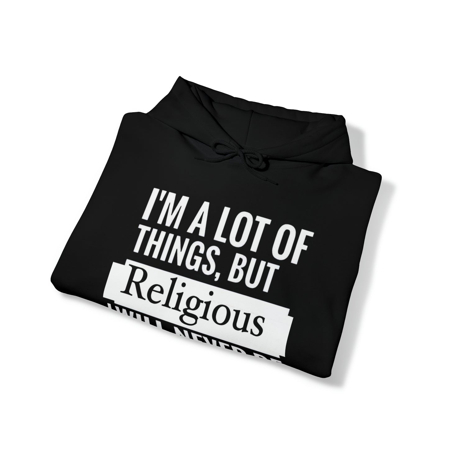 "RELIGIOUS" Black/White Hoodie