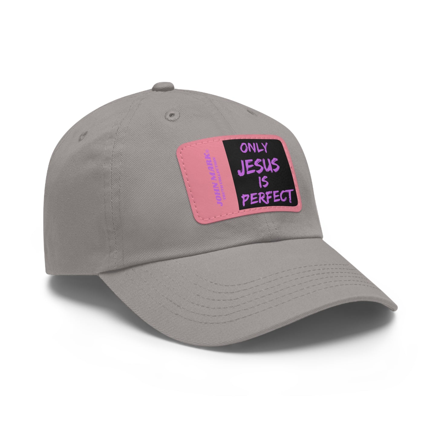 "ONLY JESUS" Dad Hat with Leather Patch (Rectangle)