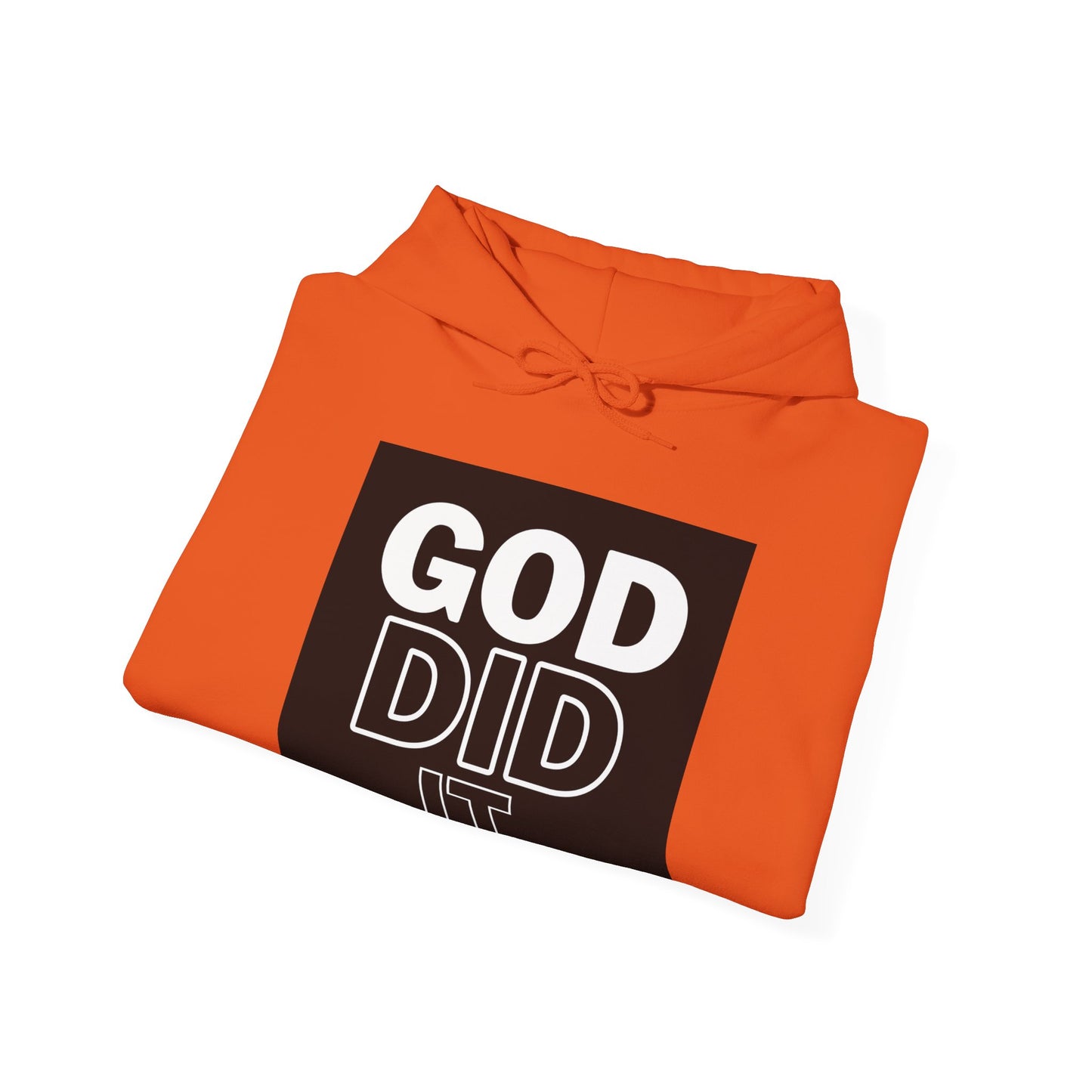 "GOD DID IT" Box Print Hoodie