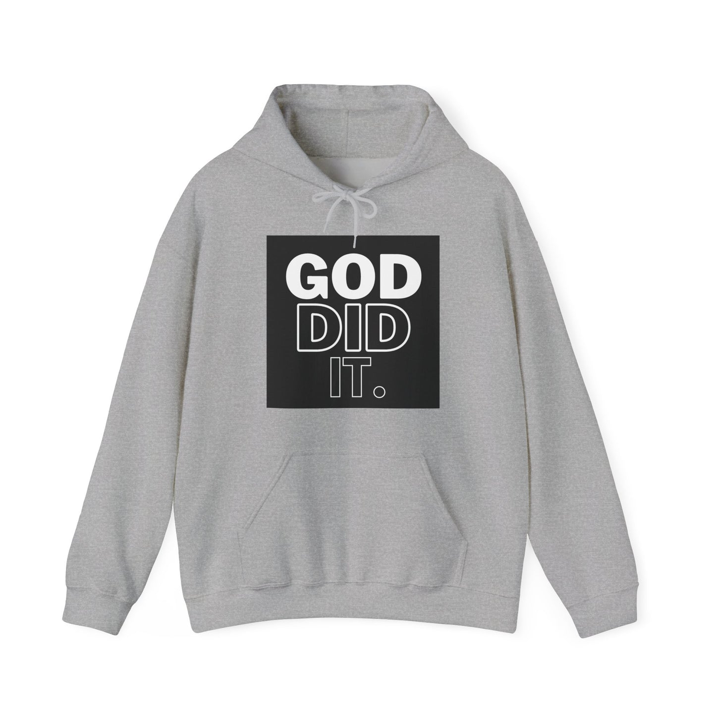 "GOD DID IT" Box Print Hoodie