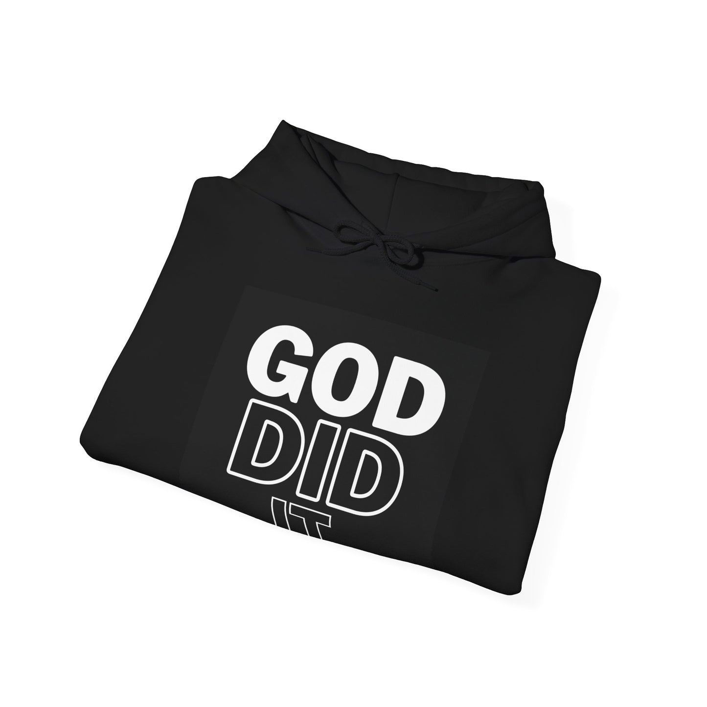 "GOD DID IT" Box Print Hoodie