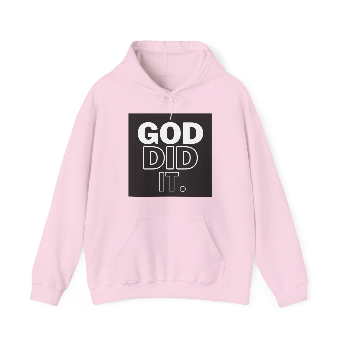 "GOD DID IT" Box Print Hoodie