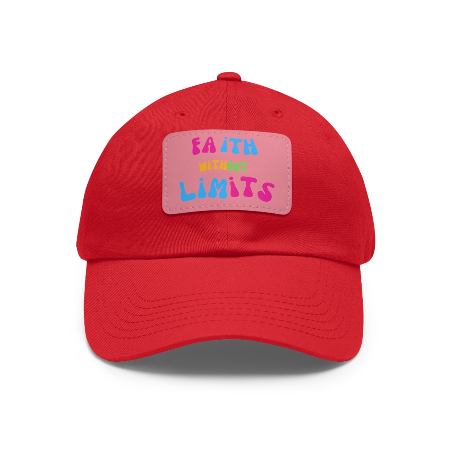 "WITHOUT LIMITS" Dad Hat with Leather Patch (Rectangle)