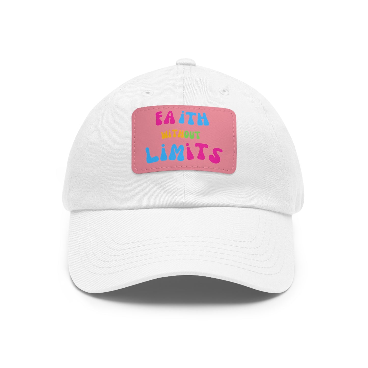 "WITHOUT LIMITS" Dad Hat with Leather Patch (Rectangle)