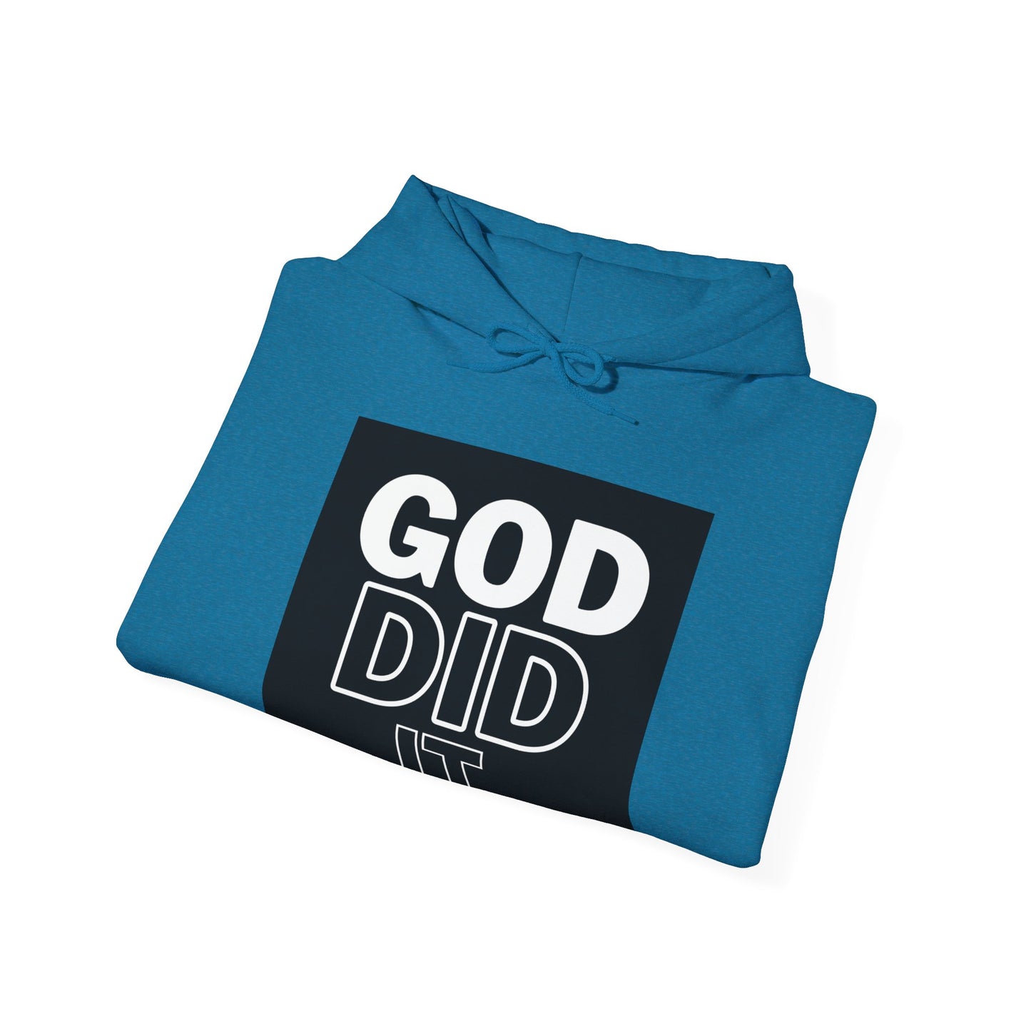 "GOD DID IT" Box Print Hoodie