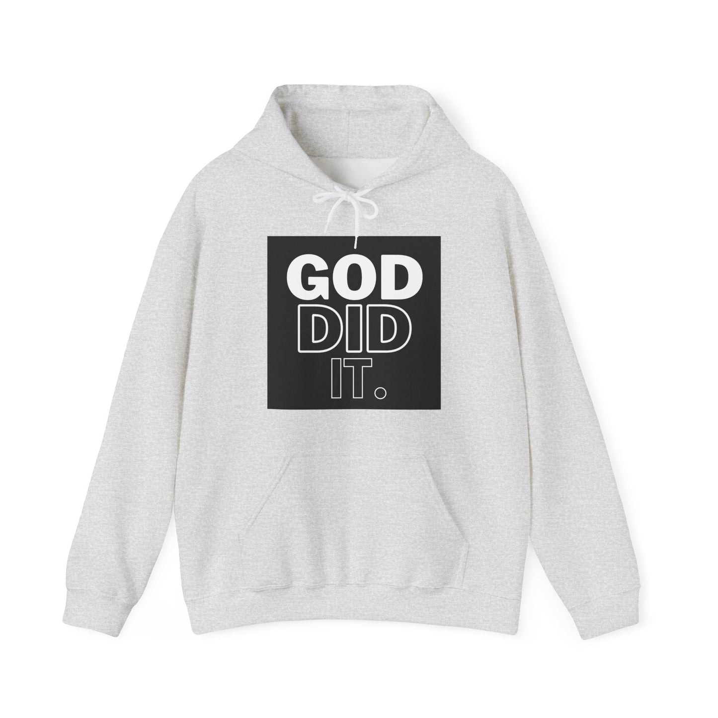 "GOD DID IT" Box Print Hoodie