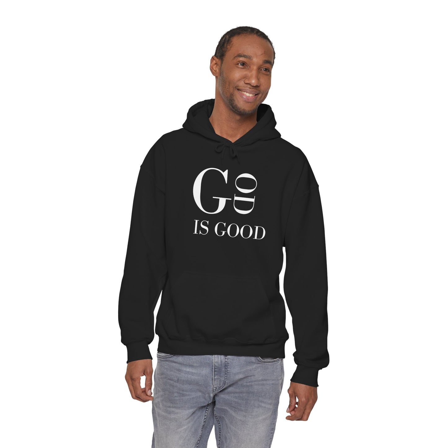“GOD IS GOOD” Hoodie — Black x White