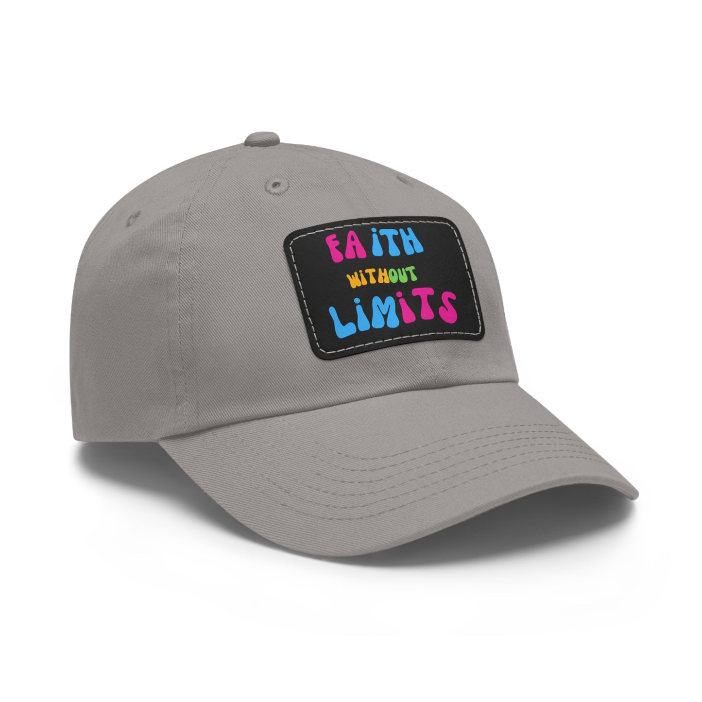 "WITHOUT LIMITS" Dad Hat with Leather Patch (Rectangle)