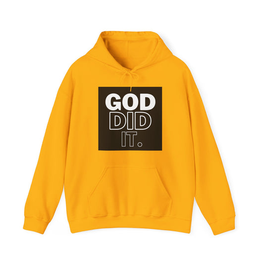 "GOD DID IT" Box Print Unisex Heavy Blend™ Hoodie