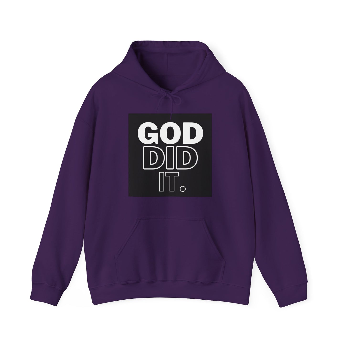 "GOD DID IT" Box Print Hoodie