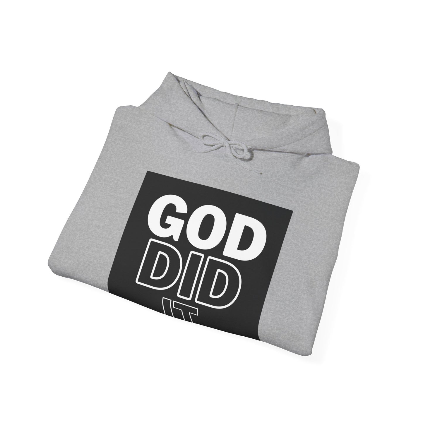 "GOD DID IT" Box Print Hoodie