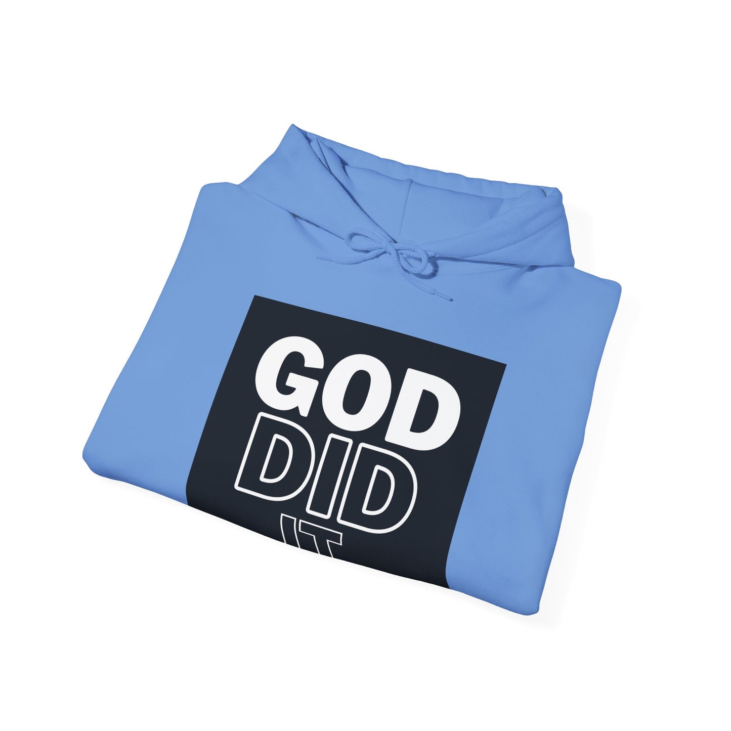 "GOD DID IT" Box Print Hoodie