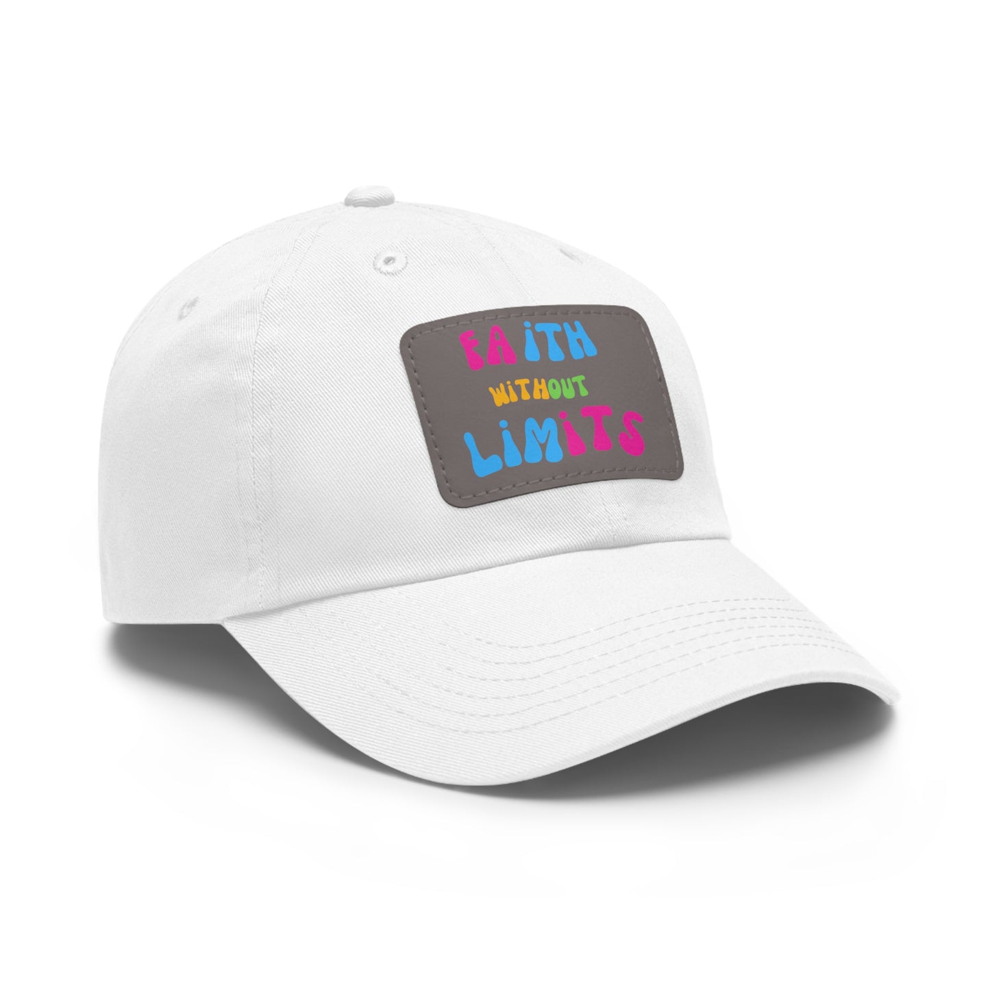 "WITHOUT LIMITS" Dad Hat with Leather Patch (Rectangle)